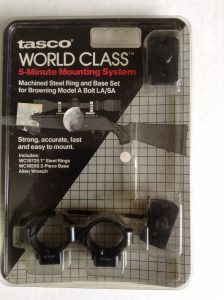 Tasco World Class Steel Ring & Base Set - Browning Model A Bolt SA/LA - WX1855/72D