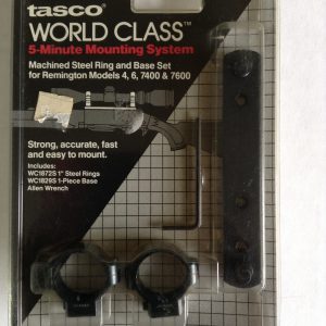 Tasco World Class Steel Ring & Base Set - Reminton Models 4, 6, 7400 & 7600 - WC182972D