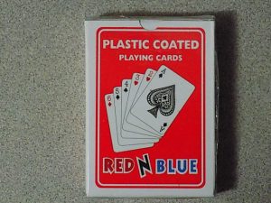 Red N Blue Playing Cards - Plastic Coated Poker Cards (New)