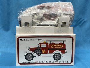 Eastwood Company Model A Ford Fire Engine Stock #116600 1:25 Scale Limited Edition Bank