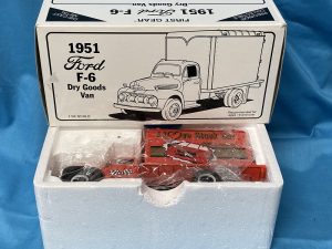 First Gear 1951 Ford F-6 Dry Goods Van “I love Stock Car Racing” 1/34 28-1120 Racin Rons