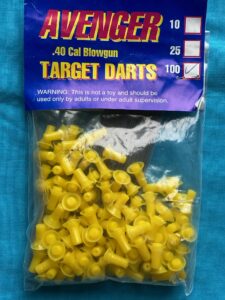 100 Pack - Blow Gun Target Darts - .40 Cal - 100 Pack Yellow