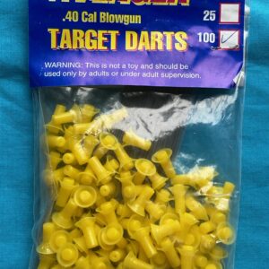 100 Pack - Blow Gun Target Darts - .40 Cal - 100 Pack Yellow