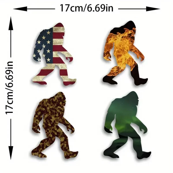 Decal - Laminated Bigfoot, set of 4
